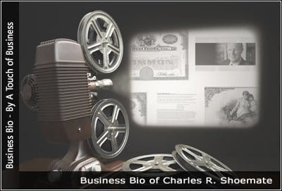 a projector showing a collage of Charles Shoemate