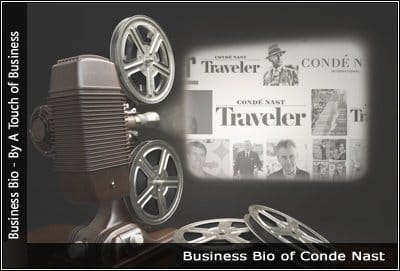 a projector showing a collage of Conde Montrose Nast