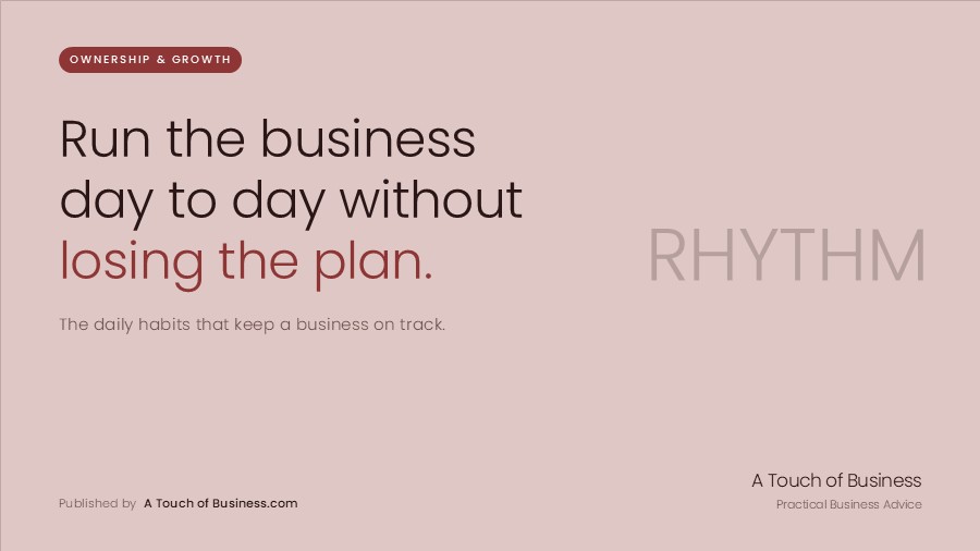 Featured image for A Touch of Business guide on how to run a business day to day.