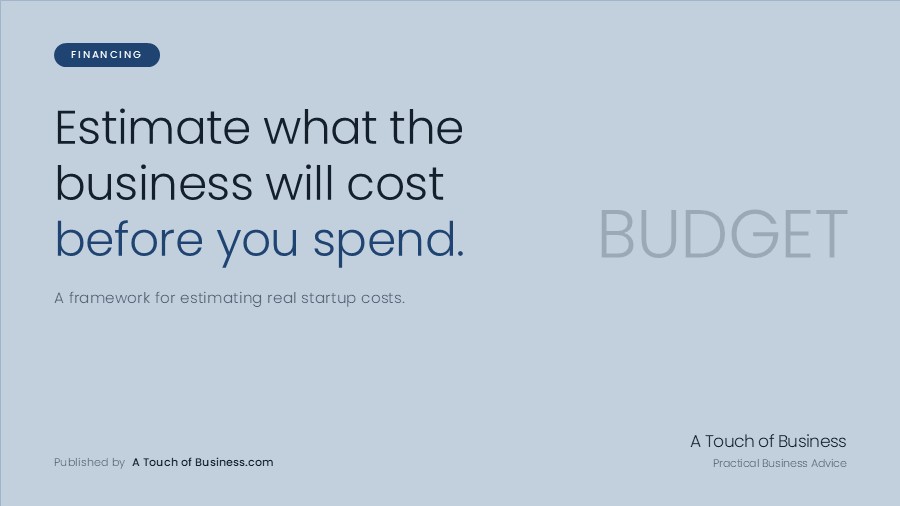 Featured image for A Touch of Business guide on estimating startup costs.