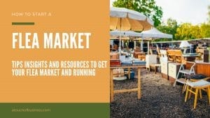 Flea market offering household items
