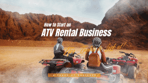 Two People on ATVs in the desert.