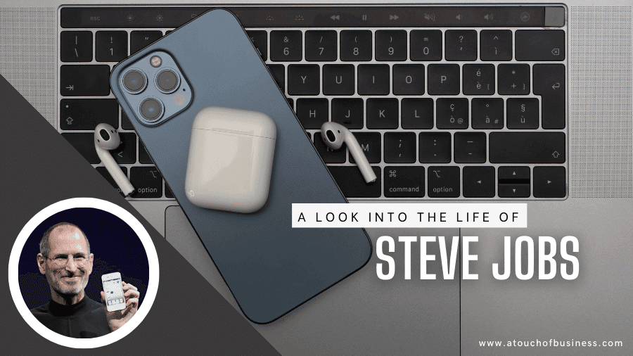 Steve Jobs Holding an Iphone.