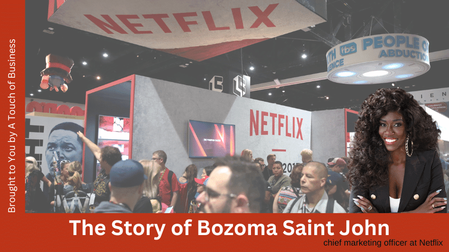 Bozoma Saint John with a Netflix booth at a show.