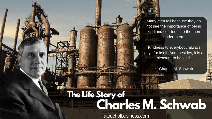 Charles M. Schwab In front of Bethlehem Steel.