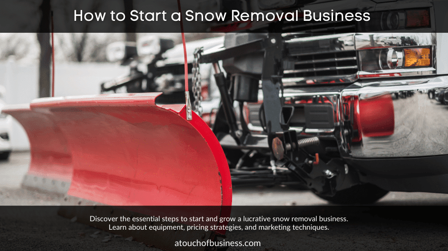 A snowplow on a pickup.