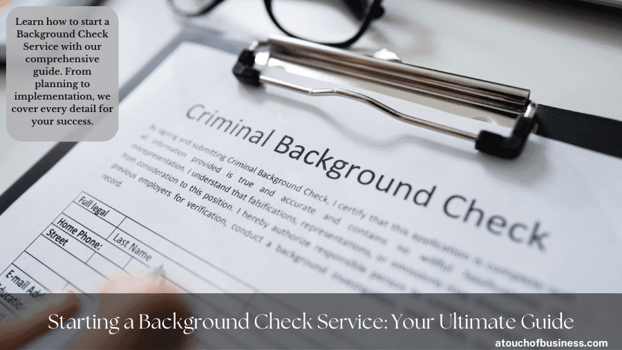 Image of a form for a criminal background check.