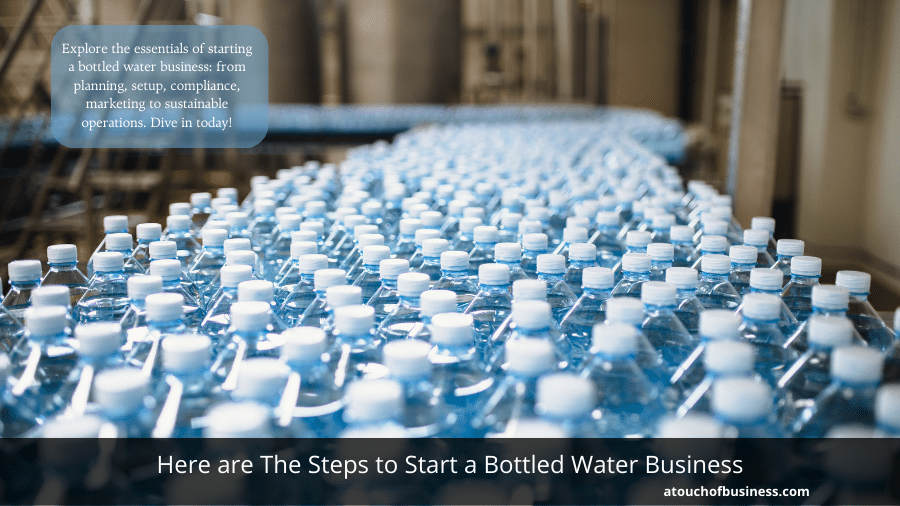 Plastic Bottled water on a conveyor belt.