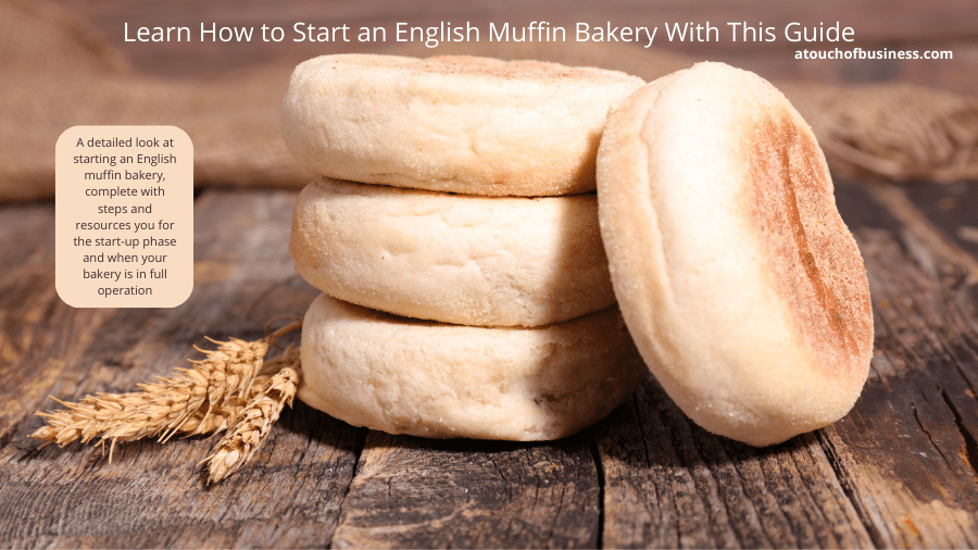 English Muffins and wheat on a table