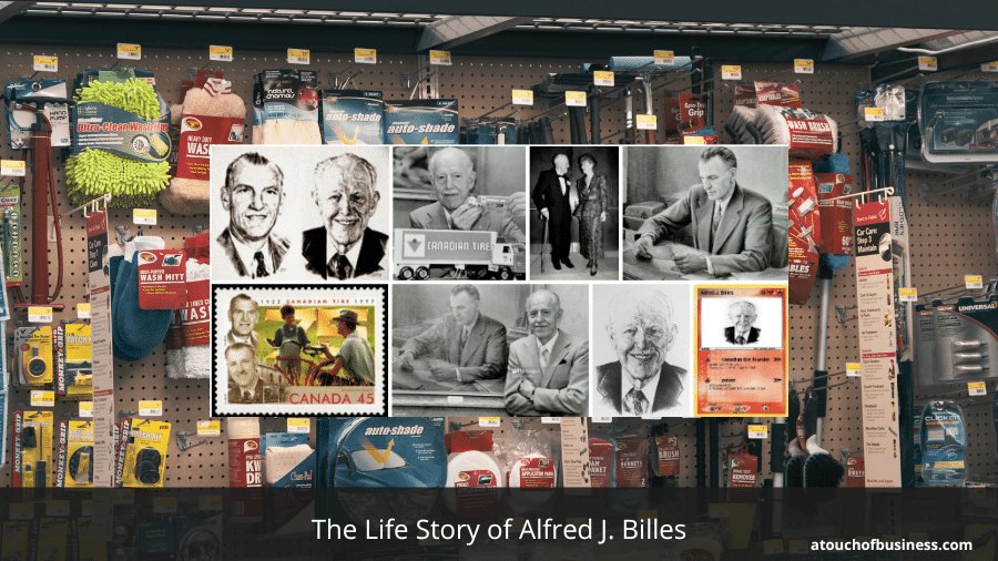 A collage of images of Alfred J. Billes.