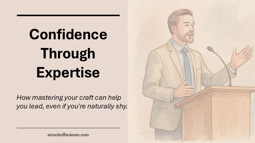 Watercolor sketch of a man presenting at a podium in muted pastel tones.