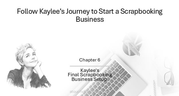 Follow Kaylee’s Journey—Chapter 6: Final pre-launch checklist for a scrapbooking business, checklist cover.