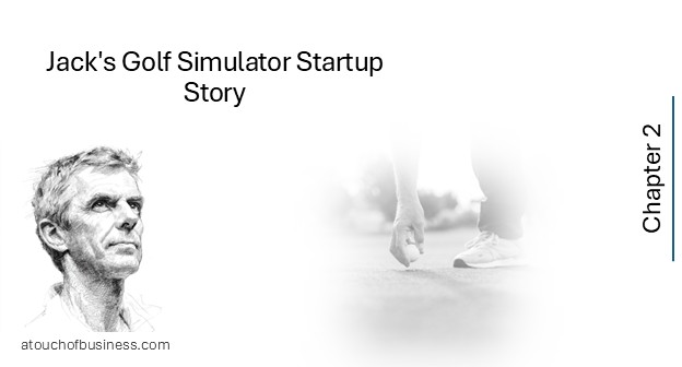 Jack’s Golf Simulator Startup Story — Chapter 2: hand placing a golf tee on turf.