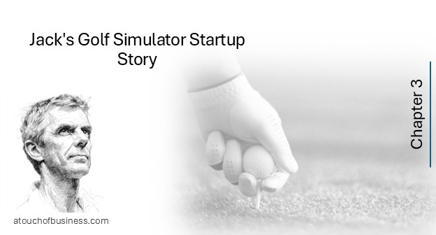 Jack’s Golf Simulator Startup Story — Chapter 3: hand setting a golf ball on the fairway.
