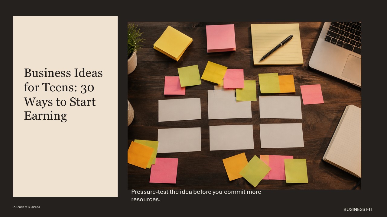 Small business planning scene supporting Business Ideas for Teens: 30 Ways to Start Earning.