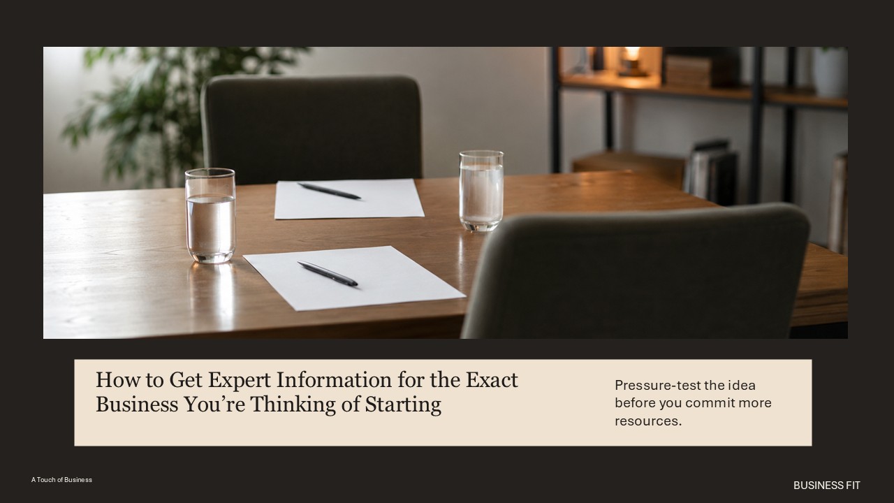 Small business planning scene supporting How to Get Expert Information for the Exact Business You’re Thinking of Starting.