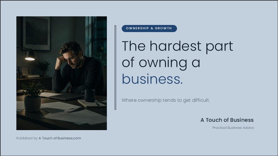Featured image for A Touch of Business guide on the hardest part of owning a business.