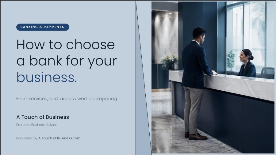 Featured image for A Touch of Business guide on choosing a business bank.