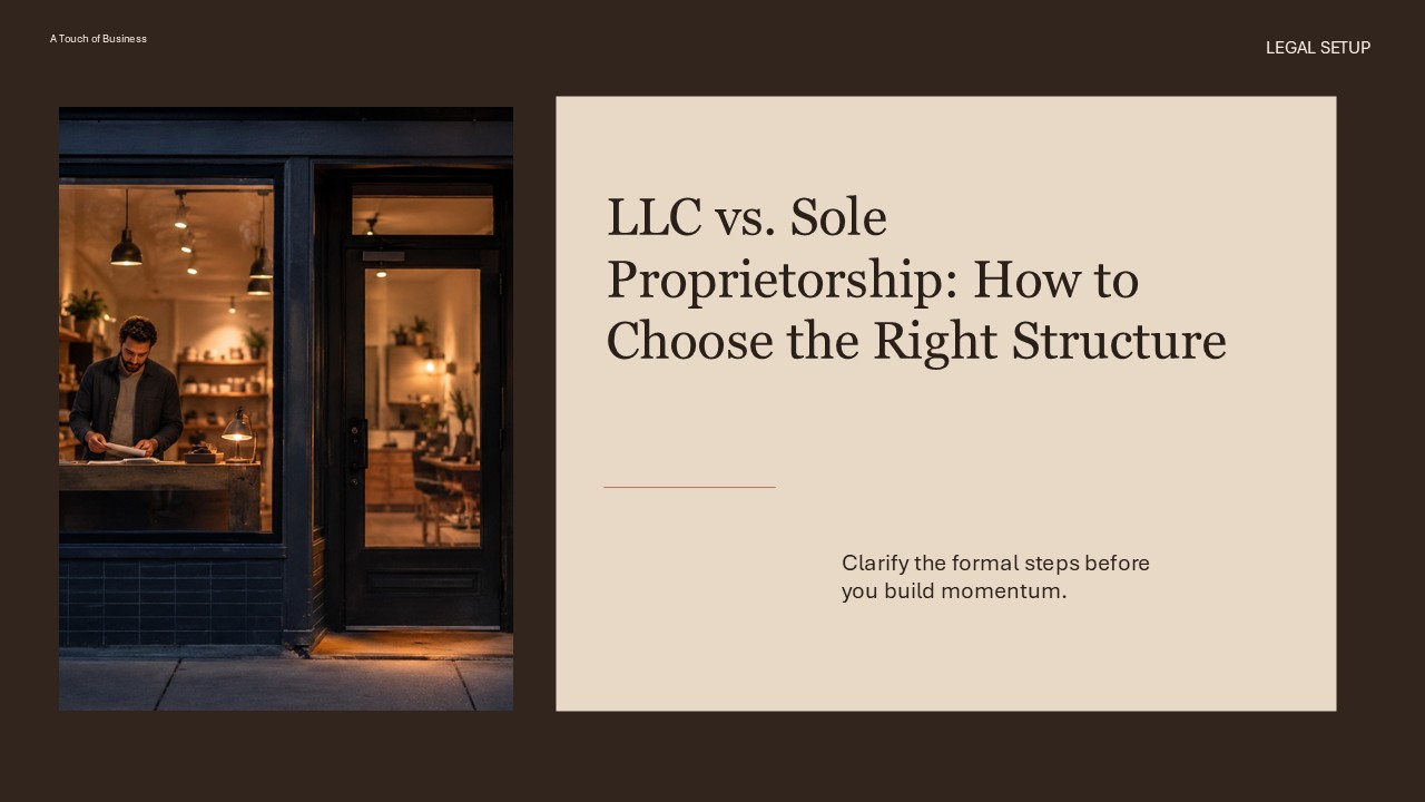 Business registration and paperwork scene supporting LLC vs. Sole Proprietorship: How to Choose the Right Structure.