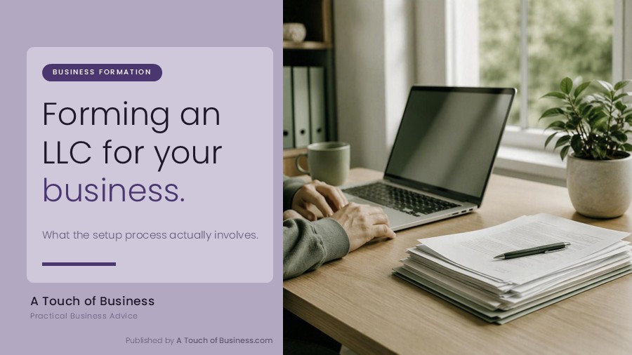 Featured image for A Touch of Business guide on forming an LLC.