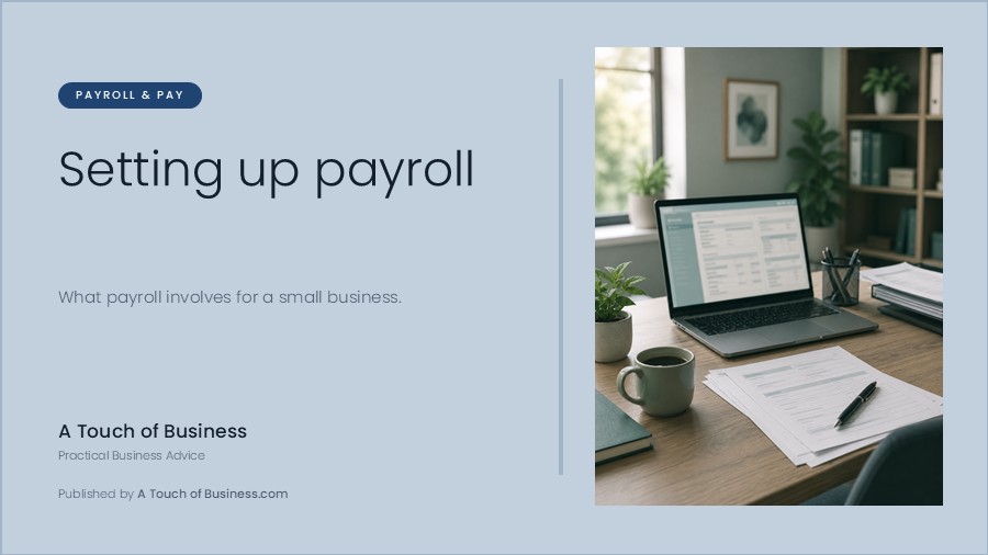 Featured image for A Touch of Business guide on running payroll in a small business.