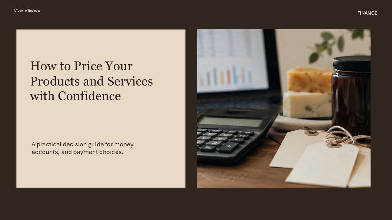 Professional finance workspace supporting How to Price Your Products and Services with Confidence.