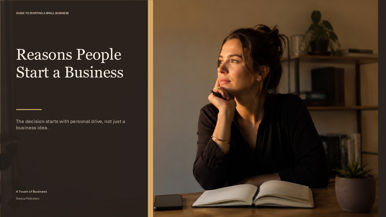 Entrepreneur thinking at a warm home workspace with notebook and morning light.