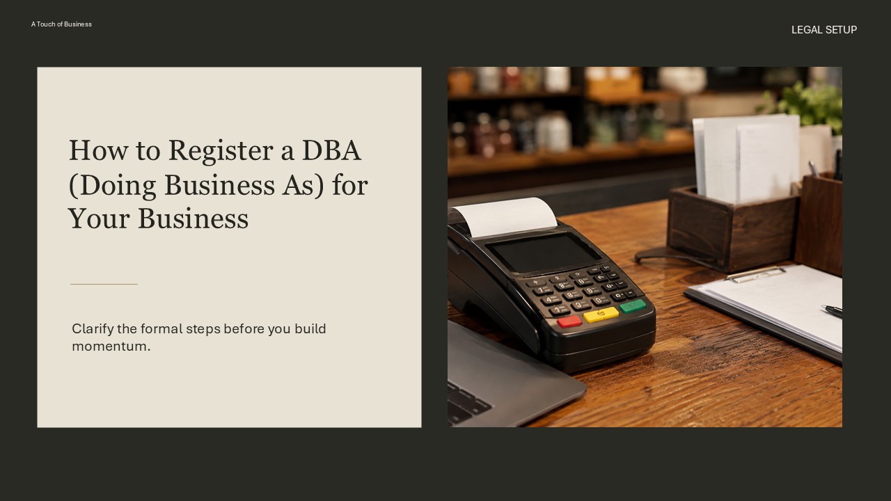 Business registration and paperwork scene supporting How to Register a DBA (Doing Business As) for Your Business.