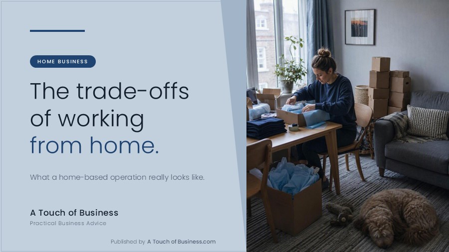 Featured image for A Touch of Business guide on running a business from home.