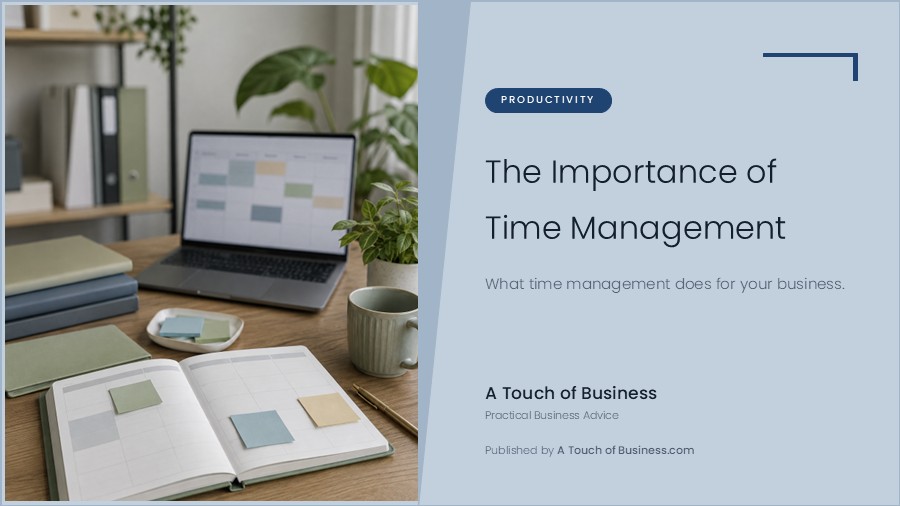 Featured image for A Touch of Business guide on the importance of time management.