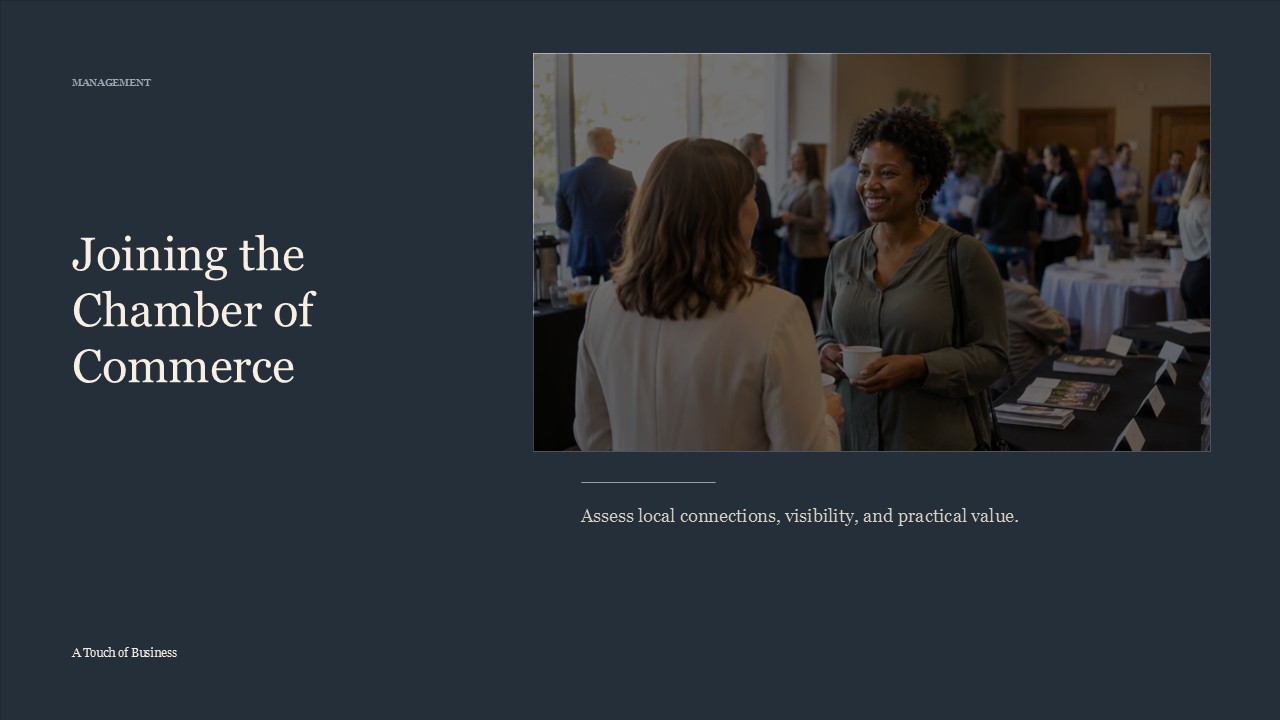 Realistic cinematic image of a bright business networking event with attendees, coffee station, and conversation for a management article.