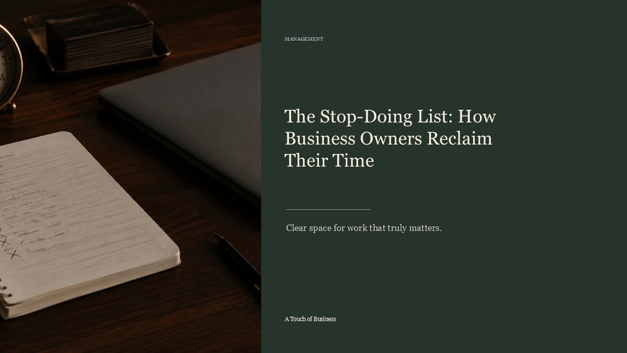 Realistic cinematic image of a crossed-out task list beside a clock, laptop, mug, and pen for a management article.