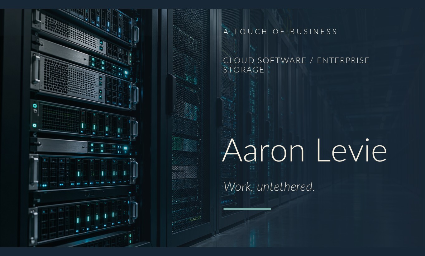 Blue-teal server racks receding along a reflective data center aisle.