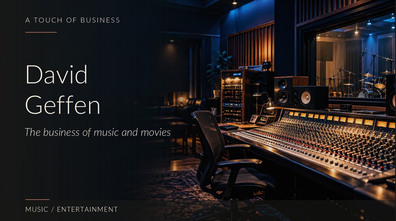 A large mixing console and studio monitors glow under blue and amber lighting in an empty recording studio.