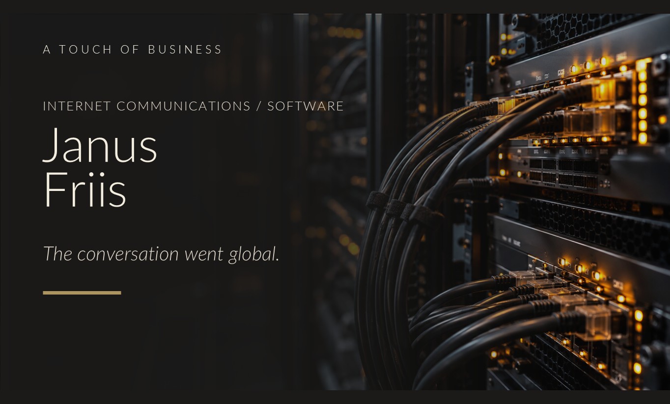 Dark network racks with dense data cables illuminated by amber indicator lights.