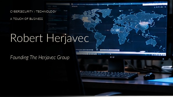 Dark technology operations room with blue world-map security monitors.